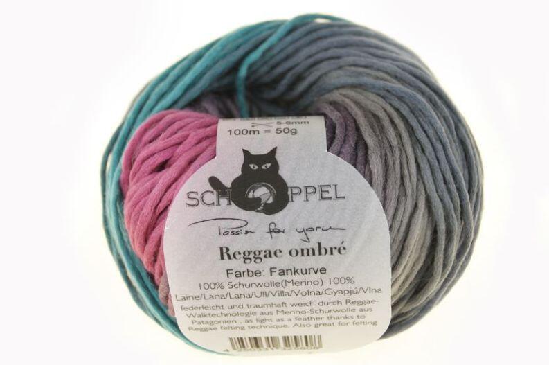 Schoppel Reggae ombré kuscheliges Merinogarn in Reggae-Walktechnologie Farbe: Fankuve
