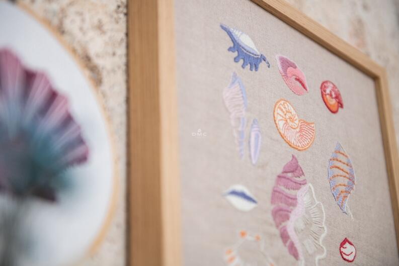 DMC Stickbuch - Botanische Schatztruhe Modellbeispiel Muscheln