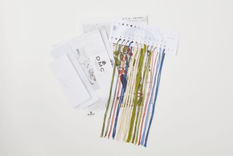 DMC V&A Lesezeichen-Stickset Bird and Berry