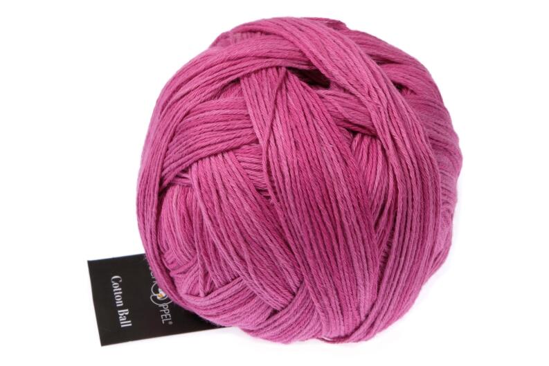 Schoppel Wolle Cotton Ball 100g Bio Baumwollgarn fein schattiert Farbe: Fuchsia Shadow
