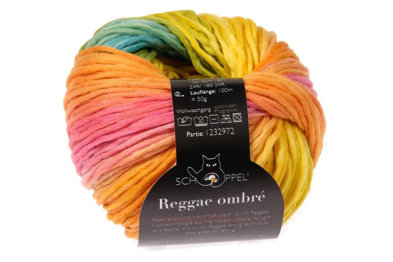 Schoppel Wolle Reggae ombré 50g bunte Walk-Merinowolle Farbe: katzengold