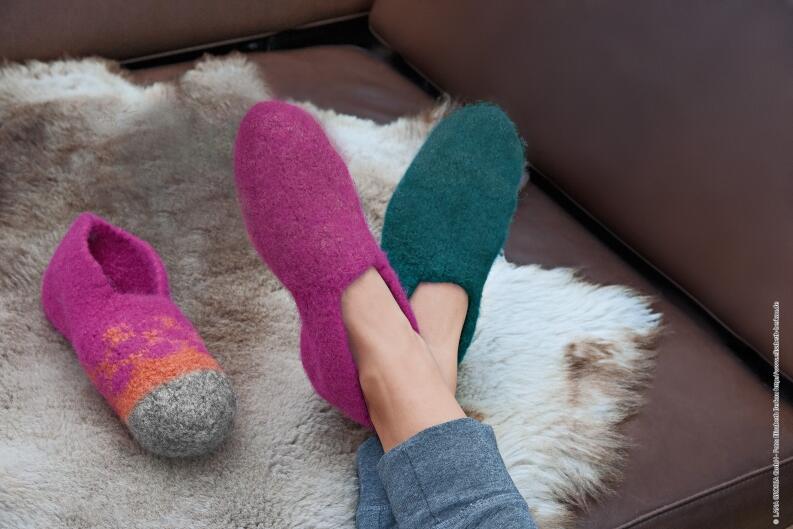 Lana Grossa Anleitungs Flyer - Feltro Home Filzschuhe