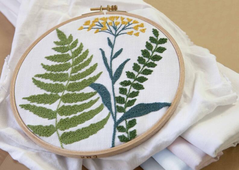 DMC Eco Vita Hanfstoff für Stickarbeiten 38,1 x 45,7cm Anwendungsbeispiel