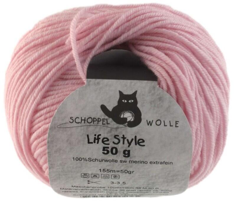 Schoppel Life Style uni - Wolle extra fein vom Merinoschaf in vielen schönen Farben rose