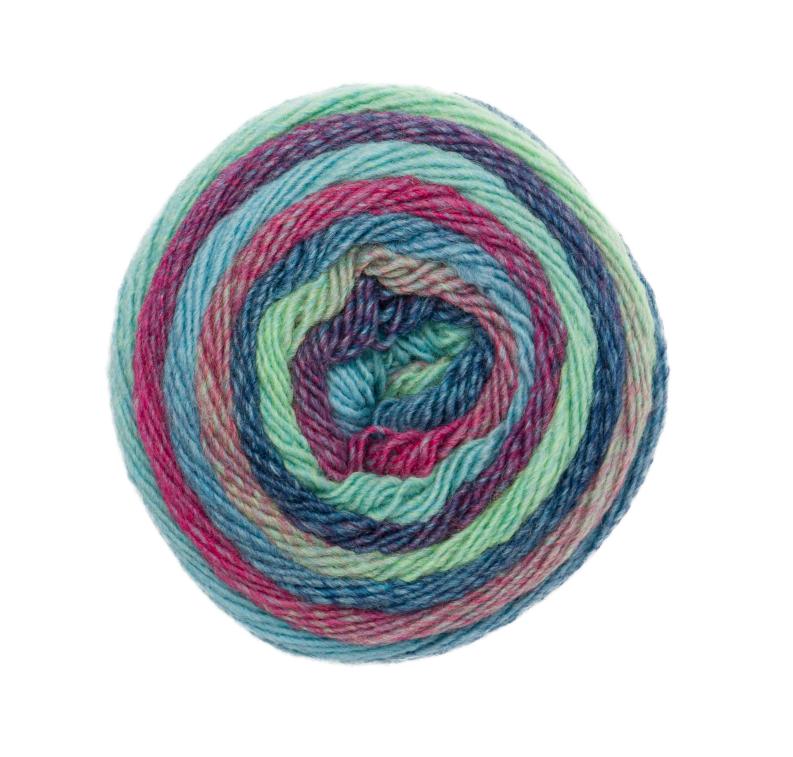 Pro Lana Diamant 150g Farbe: 097 Mint/Weinrot/Jeans