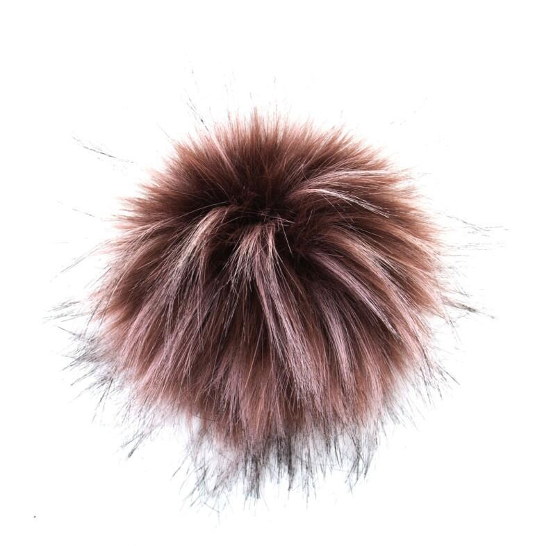 Kunstfellpompon 12-14cm - die tierfreundliche Pelz-Bommelvariante Farbe: berry