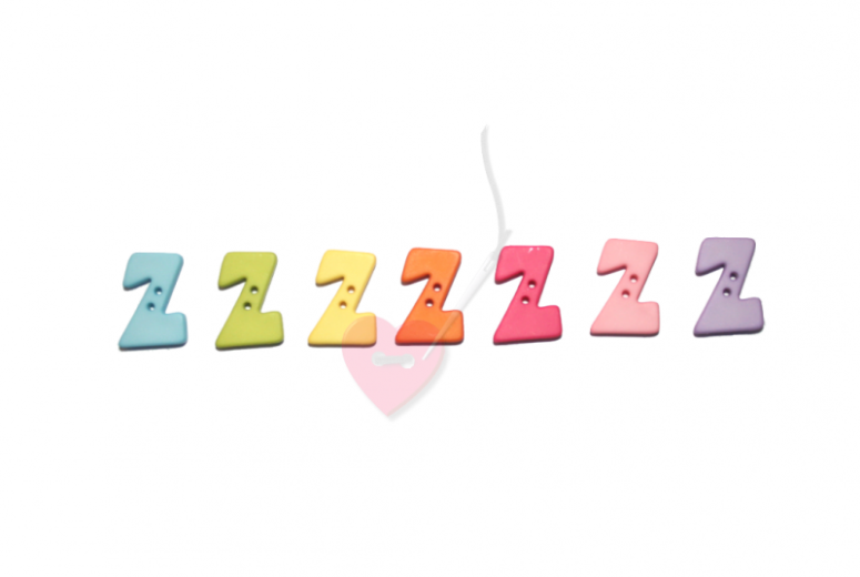 Buchstabenhits für Kids 18mm - 2-Loch Knopf "Z"