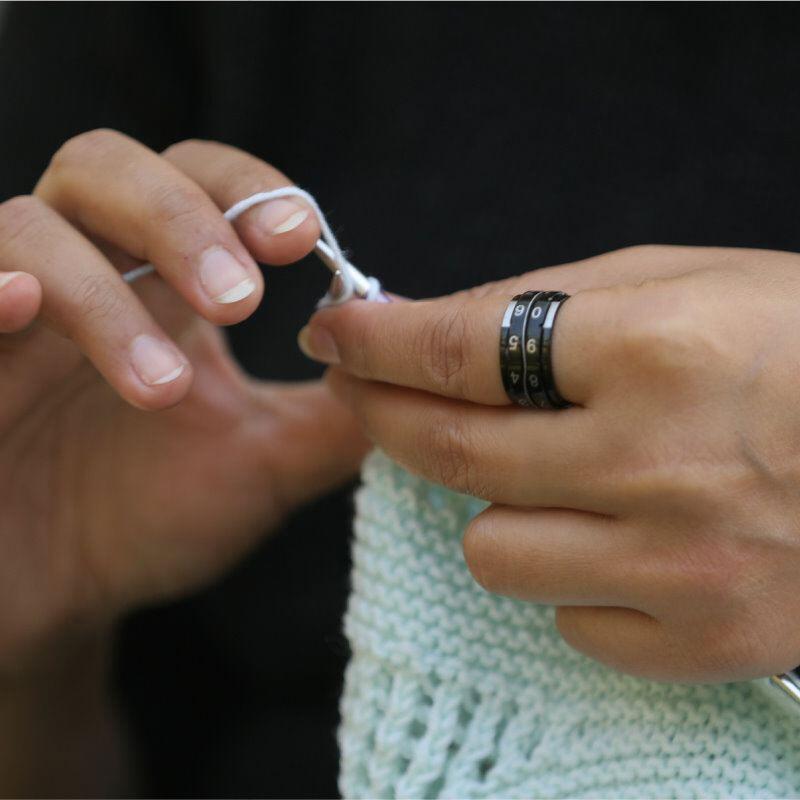 Knit Pro Row Counter Ring - Reihenzähler Ring Anwendungsbeispiel
