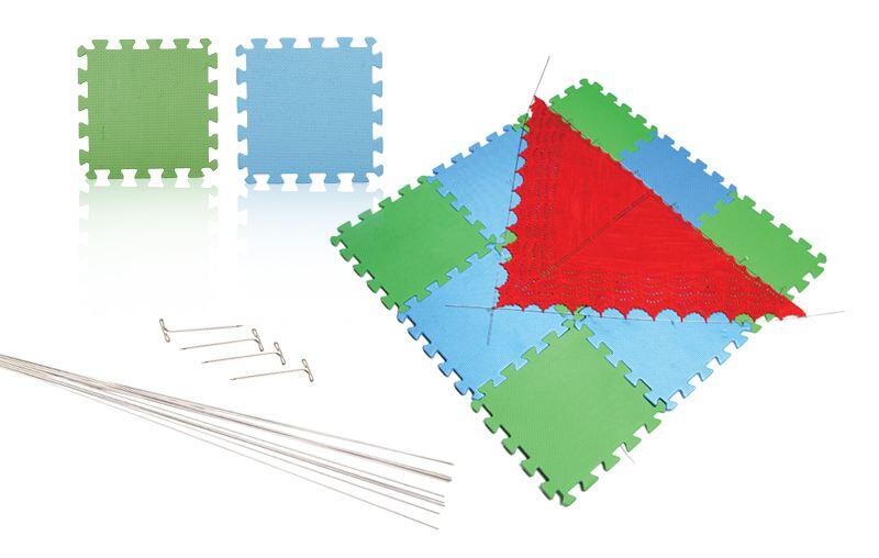KnitPro - Set Lace Spanndrähte und T- Nadeln Anwendungsbeispiel