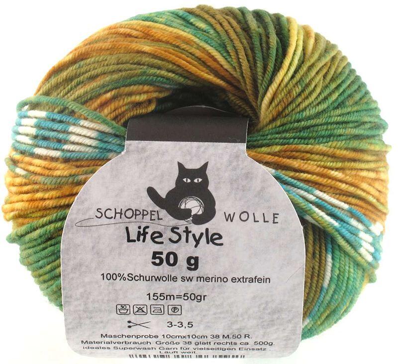 Schoppel Wolle Life Style magic - Wolle extra fein vom Merinoschaf  Farbe: Kiwi-Cocktail