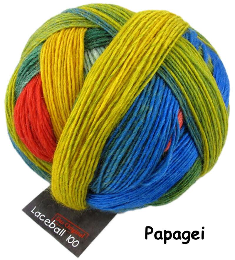 Schoppel Wolle Lace Ball 100 - 100g Lacegarn aus Merinowolle Farbe 1701 Papagei