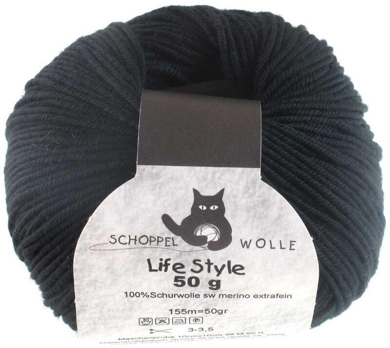 Schoppel Life Style uni - Wolle extra fein vom Merinoschaf in vielen schönen Farben schwarz