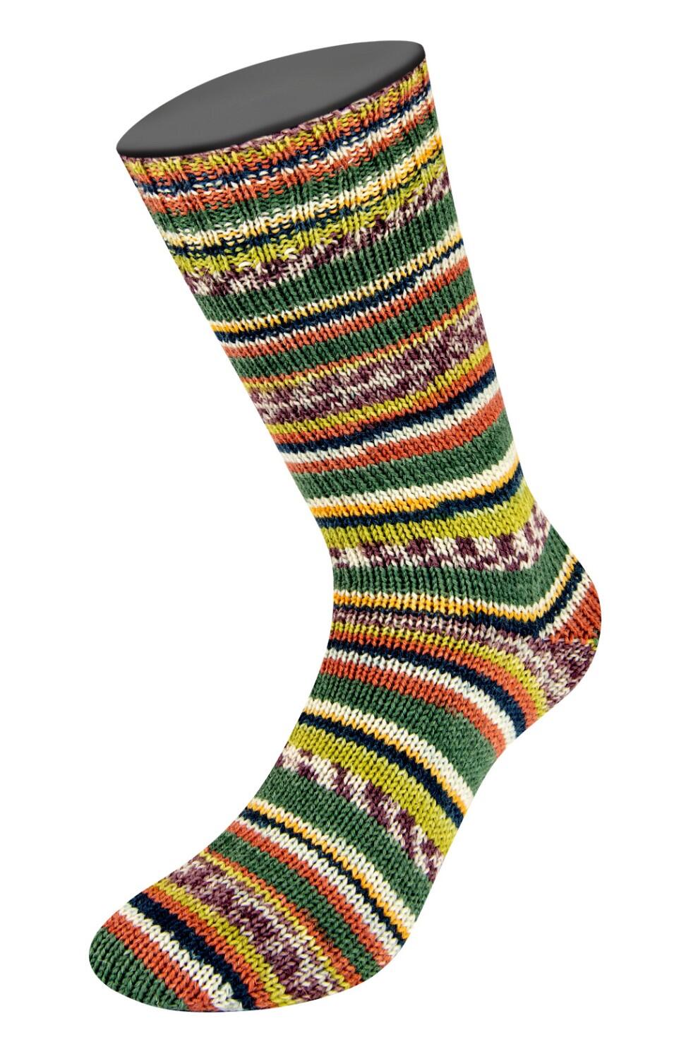 Lana Grossa Landlust Sockenwolle  "Bunte Bänder " 100g Farbe: 708