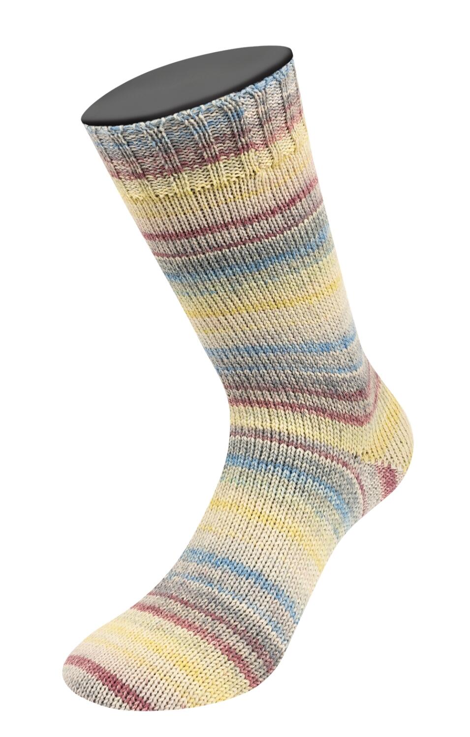 Lana Grossa Meilenweit 100 ZUCCHERO 100g Sockengarn Farbe: 6504