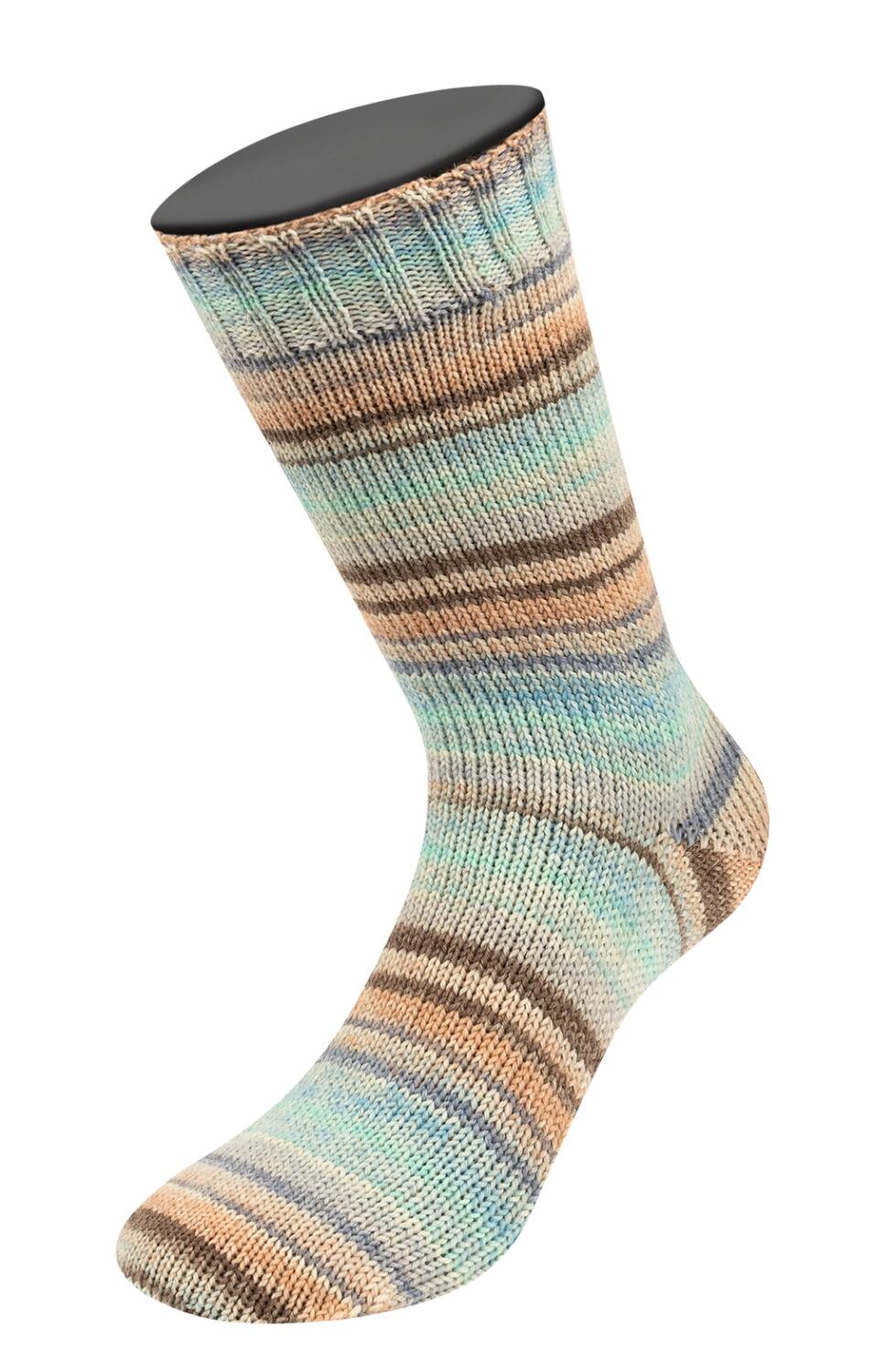 Lana Grossa Meilenweit 100 ZUCCHERO 100g Sockengarn Farbe: 6505