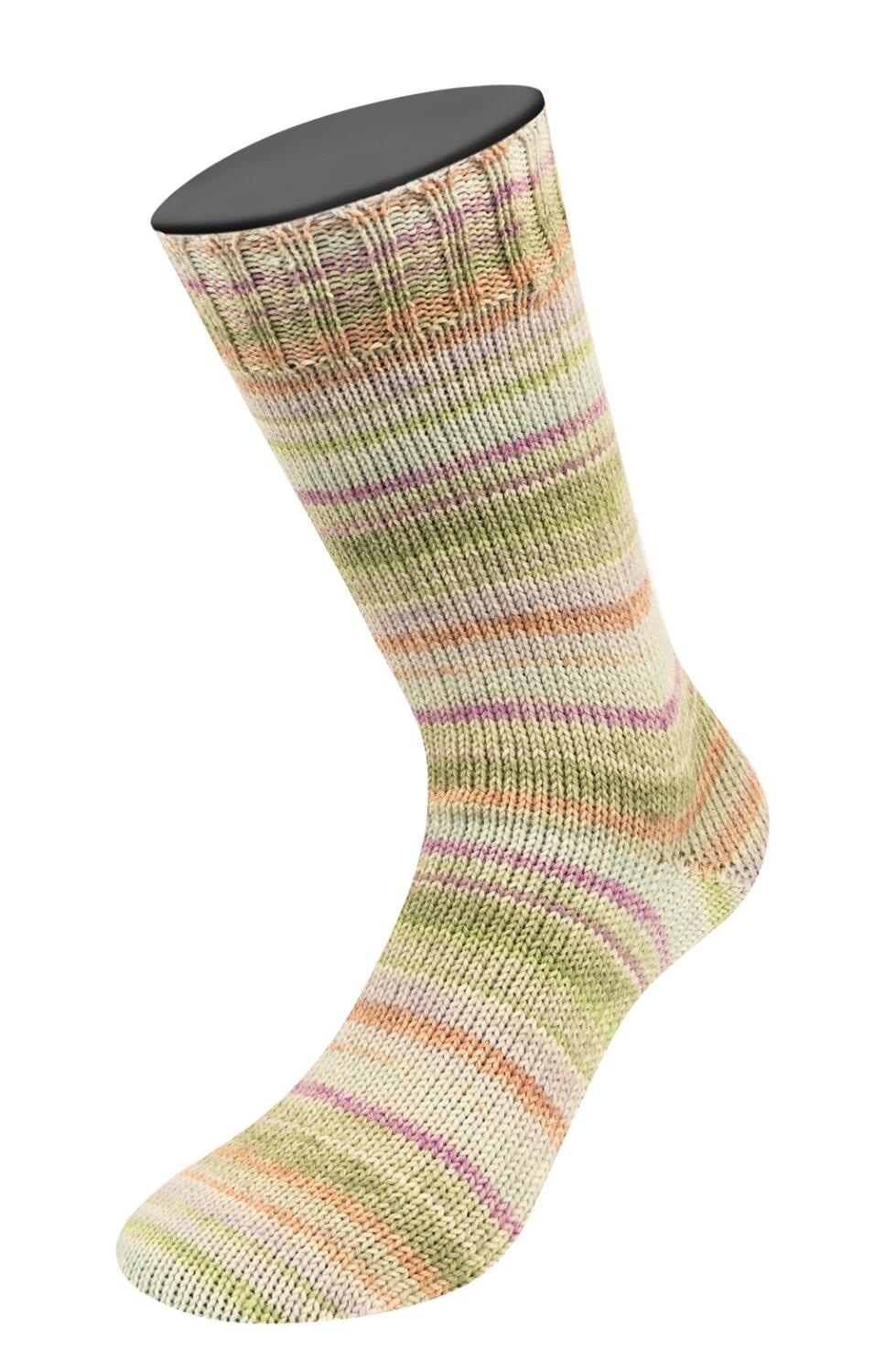 Lana Grossa Meilenweit 100 ZUCCHERO 100g Sockengarn Farbe: 6506