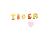 Buchstabenhits für Kids 18mm - 2-Loch Knopf "T " Beispielbild "Tiger "
