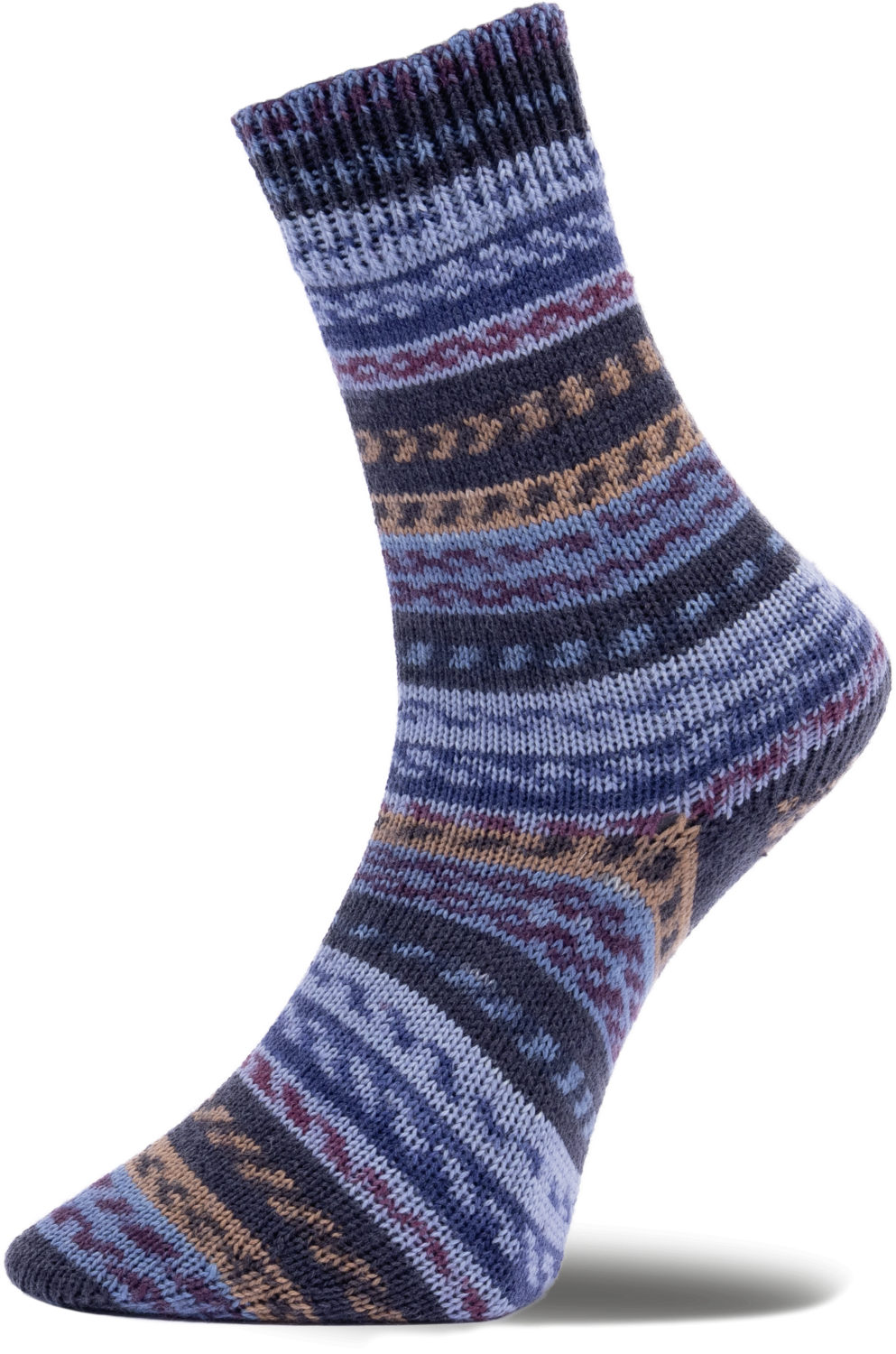 Pro Lana Golden Socks Fjord Socks PUZZLE 100g Modellbeispiel Farbe 088
